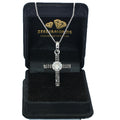 Certified Off-White Diamond Cross Pendant with Black Diamonds. - ZeeDiamonds