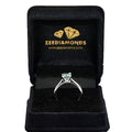 0.85 Ct AAA Certified Blue Diamond Solitaire Ring, Great Sparkle - ZeeDiamonds