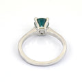 0.85 Ct AAA Certified Blue Diamond Solitaire Ring, Great Sparkle - ZeeDiamonds