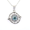 0.70 AAA Certified Blue Diamond Designer Pendant with Diamond Accents - ZeeDiamonds