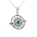 0.70 AAA Certified Blue Diamond Designer Pendant with Diamond Accents - ZeeDiamonds