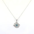 0.70 AAA Certified Blue Diamond Designer Pendant with Diamond Accents - ZeeDiamonds