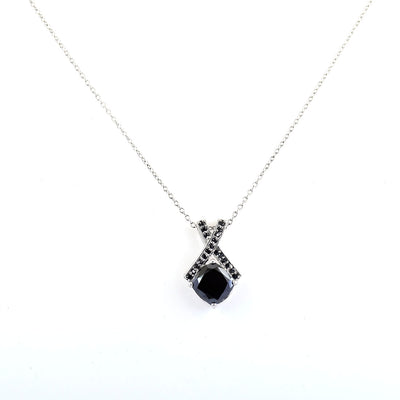 3.30 Ct Black Diamond Designer Pendant, Great Shine & Luster - ZeeDiamonds