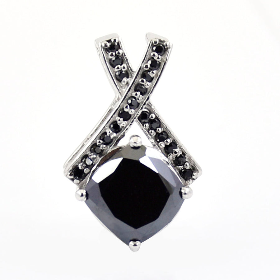 3.30 Ct Black Diamond Designer Pendant, Great Shine & Luster - ZeeDiamonds