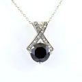 3.15 Ct, Black Diamond Accents Pendant, Earth Mined-Certified Diamond - ZeeDiamonds