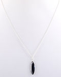 Copy of 3.2 Ct Certified Black Diamond Pendant Chain Necklace, Delicate Silver Necklace - ZeeDiamonds
