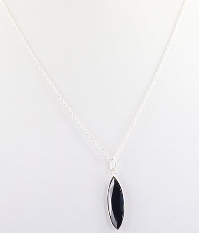 Copy of 3.2 Ct Certified Black Diamond Pendant Chain Necklace, Delicate Silver Necklace - ZeeDiamonds