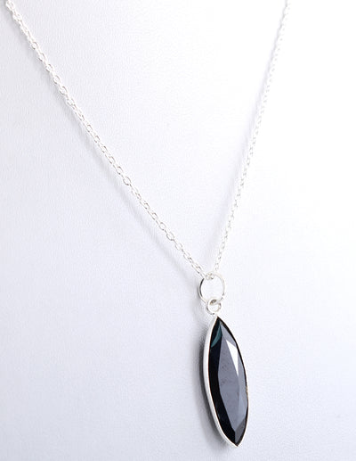 Copy of 3.2 Ct Certified Black Diamond Pendant Chain Necklace, Delicate Silver Necklace - ZeeDiamonds