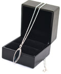 Copy of 3.2 Ct Certified Black Diamond Pendant Chain Necklace, Delicate Silver Necklace - ZeeDiamonds