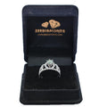 0.80 Ct, Certified Blue Diamond Solitaire Designer Accents Ring - ZeeDiamonds