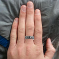 0.40 Cts Black Diamond Band Ring in 925 Sterling Silver - ZeeDiamonds