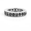 0.40 Cts Black Diamond Band Ring in 925 Sterling Silver - ZeeDiamonds