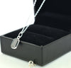 1.95 Ct Certified Black Diamond Pendant Chain Necklace, Delicate Silver Necklace - ZeeDiamonds