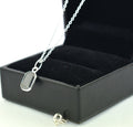 1.95 Ct Certified Black Diamond Pendant Chain Necklace, Delicate Silver Necklace - ZeeDiamonds
