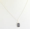 1.95 Ct Certified Black Diamond Pendant Chain Necklace, Delicate Silver Necklace - ZeeDiamonds
