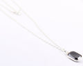 1.95 Ct Certified Black Diamond Pendant Chain Necklace, Delicate Silver Necklace - ZeeDiamonds