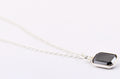1.95 Ct Certified Black Diamond Pendant Chain Necklace, Delicate Silver Necklace - ZeeDiamonds