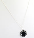 7.2 Ct AAA Certified Black Diamond Pendant Chain Necklace, Anniversary Gift - ZeeDiamonds