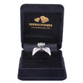 2 Ct Blue Diamond Ring With White Diamond Accents - ZeeDiamonds