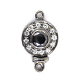 0.60 Ct Black Diamond with White Diamonds Accents Designer Clasp. - ZeeDiamonds