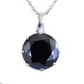 10 Ct, Huge & Rare Black Diamond Solitaire Pendant, Earth Mined-Certified Diamond - ZeeDiamonds