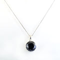 10 Ct, Huge & Rare Black Diamond Solitaire Pendant, Earth Mined-Certified Diamond - ZeeDiamonds