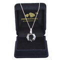 10 Ct, Huge & Rare Black Diamond Solitaire Pendant, Earth Mined-Certified Diamond - ZeeDiamonds