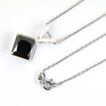 5.25 Ct Princess Shape Black Diamond Beautiful Pendant For Gift's - ZeeDiamonds