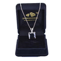 5.50 Ct Princess Cut Black Diamond Pendant with Bezel Setting - ZeeDiamonds