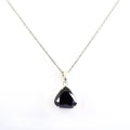 6 Ct Pear Shape Black Diamond Pendant In Sterling Silver - ZeeDiamonds