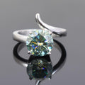 2 Ct AAA Certified Designer Blue Diamond Solitaire Ring - ZeeDiamonds