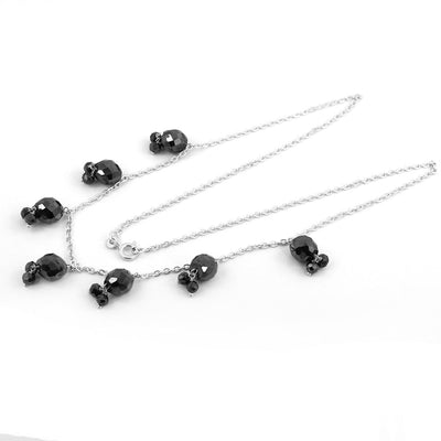 Designer Black Diamond Chain Necklace - Elegant & Delicate - ZeeDiamonds