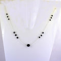 5 mm - 8 mm Certified Black Diamond Beads Chain Necklace - ZeeDiamonds