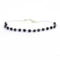 5 mm Round Black Diamond Beads Chain Necklace - ZeeDiamonds