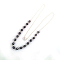 5 mm Round Black Diamond Beads Chain Necklace - ZeeDiamonds