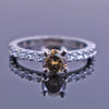 0.75 Ct Designer Champagne Diamond Ring with Accents, Latest Wedding Collection - ZeeDiamonds