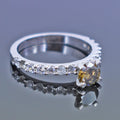 0.75 Ct Designer Champagne Diamond Ring with Accents, Latest Wedding Collection - ZeeDiamonds