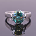 2.50 Ct AAA Certified Blue Diamond Solitaire Ring, Great Sparkle - ZeeDiamonds