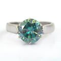 2.50 Ct AAA Certified Blue Diamond Solitaire Ring, Great Sparkle - ZeeDiamonds