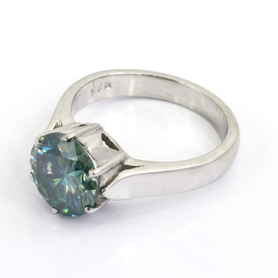 2.50 Ct AAA Certified Blue Diamond Solitaire Ring, Great Sparkle - ZeeDiamonds