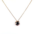 5 Ct Brilliant Cut Black Diamond Solitaire Pendant, 100% Certified - ZeeDiamonds