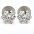 AAA Certified 1.10 Ct, Gorgeous Off-White Diamond Solitaire Studs - ZeeDiamonds