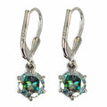 1.45 Ct Blue Diamond Dangler Earring In 925 Silver, 100% Certified - ZeeDiamonds