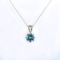 4.25 Ct AAA Certified Blue Diamond Solitaire Pendant in Prong Style - ZeeDiamonds