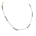 AAA Certified Elegant Black Diamond Chain Necklace in Black Gold - ZeeDiamonds