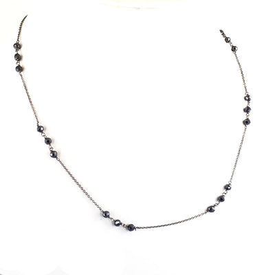 AAA Certified Elegant Black Diamond Chain Necklace in Black Gold - ZeeDiamonds