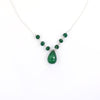 5 mm Certified Emerald Beads Chain Necklace in Sterling Silver - ZeeDiamonds