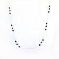 AAA Certified Round Black Diamond Chain Necklace, Great Brilliance - ZeeDiamonds