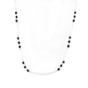 AAA Certified 4 mm - 4.5 mm Round Black Diamonds Chain Necklace, Great Brilliance & Luster! Certified! Free Diamond Studs.