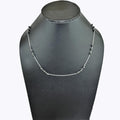 AAA Certified Round Black Diamond Chain Necklace, Great Brilliance - ZeeDiamonds